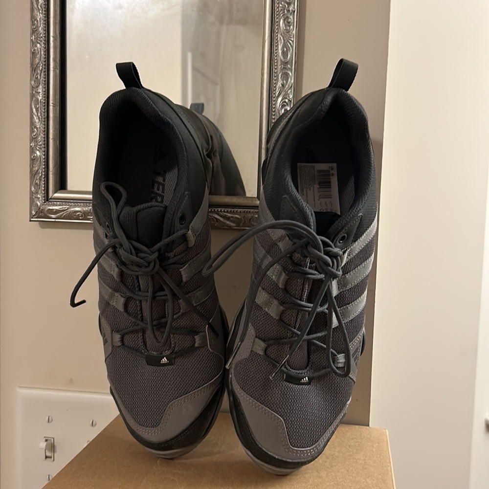adidas Terrex AX2R Outdoor Plein Air Black Gray Hiking Trail Shoes Size 10